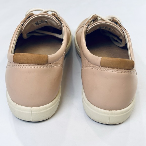 Ecco Soft 7 Shoes Womens EU 39/8-8.5 US Pink Leather Casual Comfort Sneakers - Picture 9 of 16